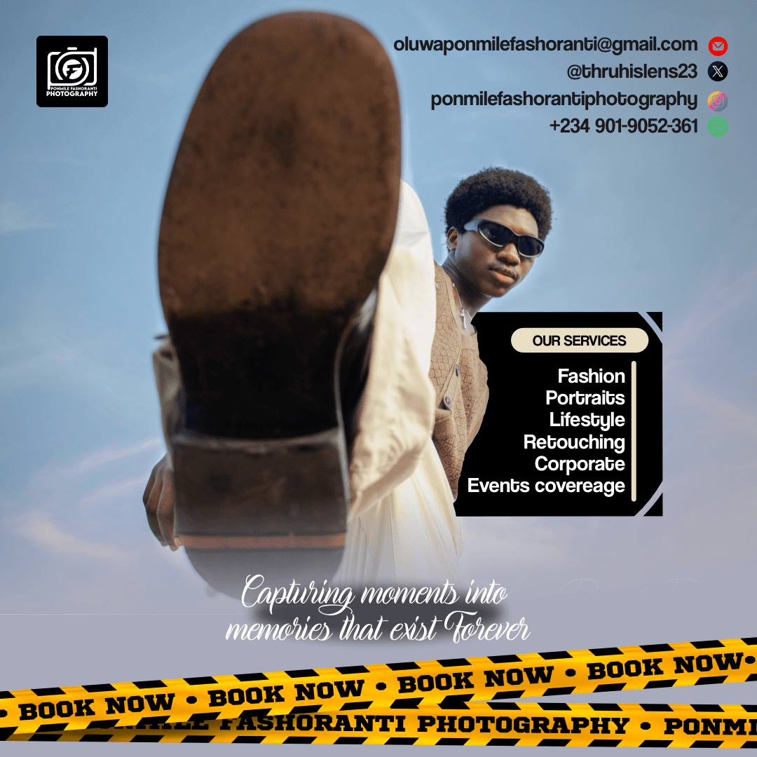 Ponmile Fashoranti Photography social media e-flyer